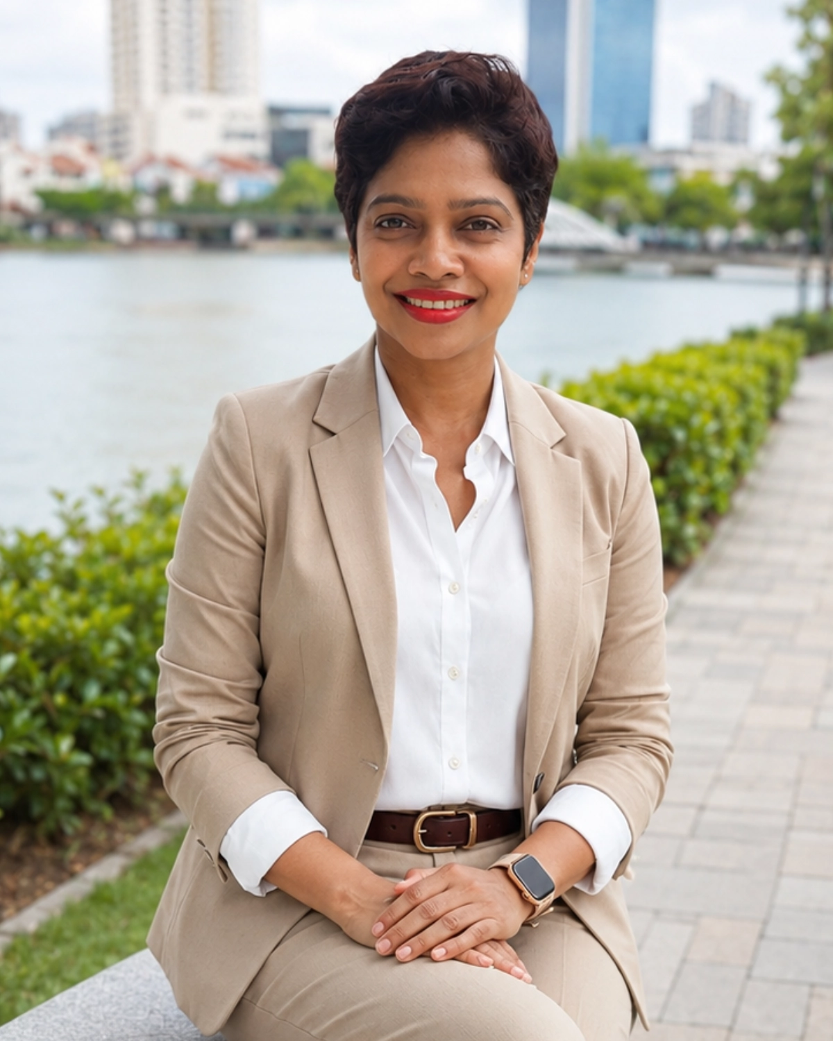 Portrait of Divya Thampi, CEO Caliber Coach